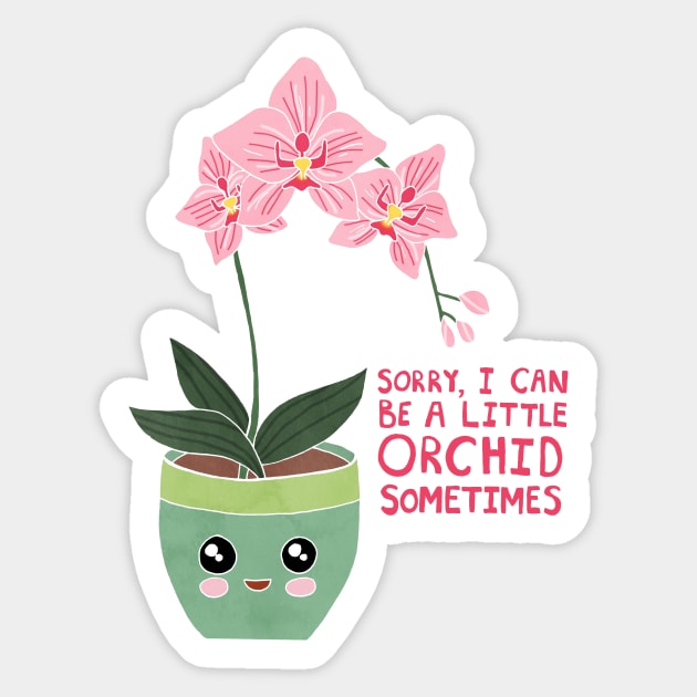 A Little Orchid Sticker by tangerinetane